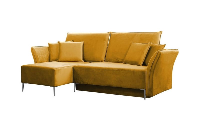 Staffin 3-seters Hjørnesovesofa - Gul - Møbler - Sofaer - Sovesofaer