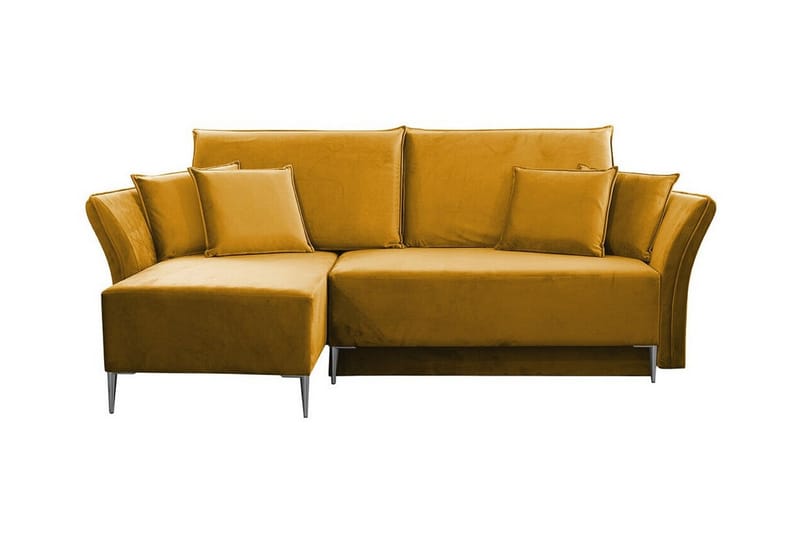 Staffin 3-seters Hjørnesovesofa - Gul - Møbler - Sofaer - Sovesofaer