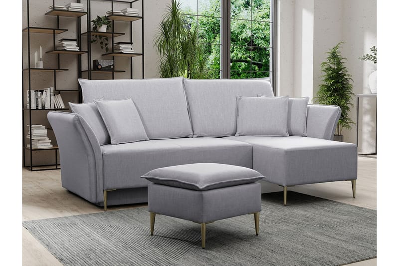 Staffin 3-seters Hjørnesovesofa - Lysegrå - Møbler - Sofaer - Sovesofaer