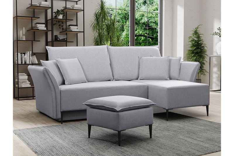 Staffin 3-seters Hjørnesovesofa - Lysegrå/Mørkegrå - Møbler - Sofaer - Sovesofaer