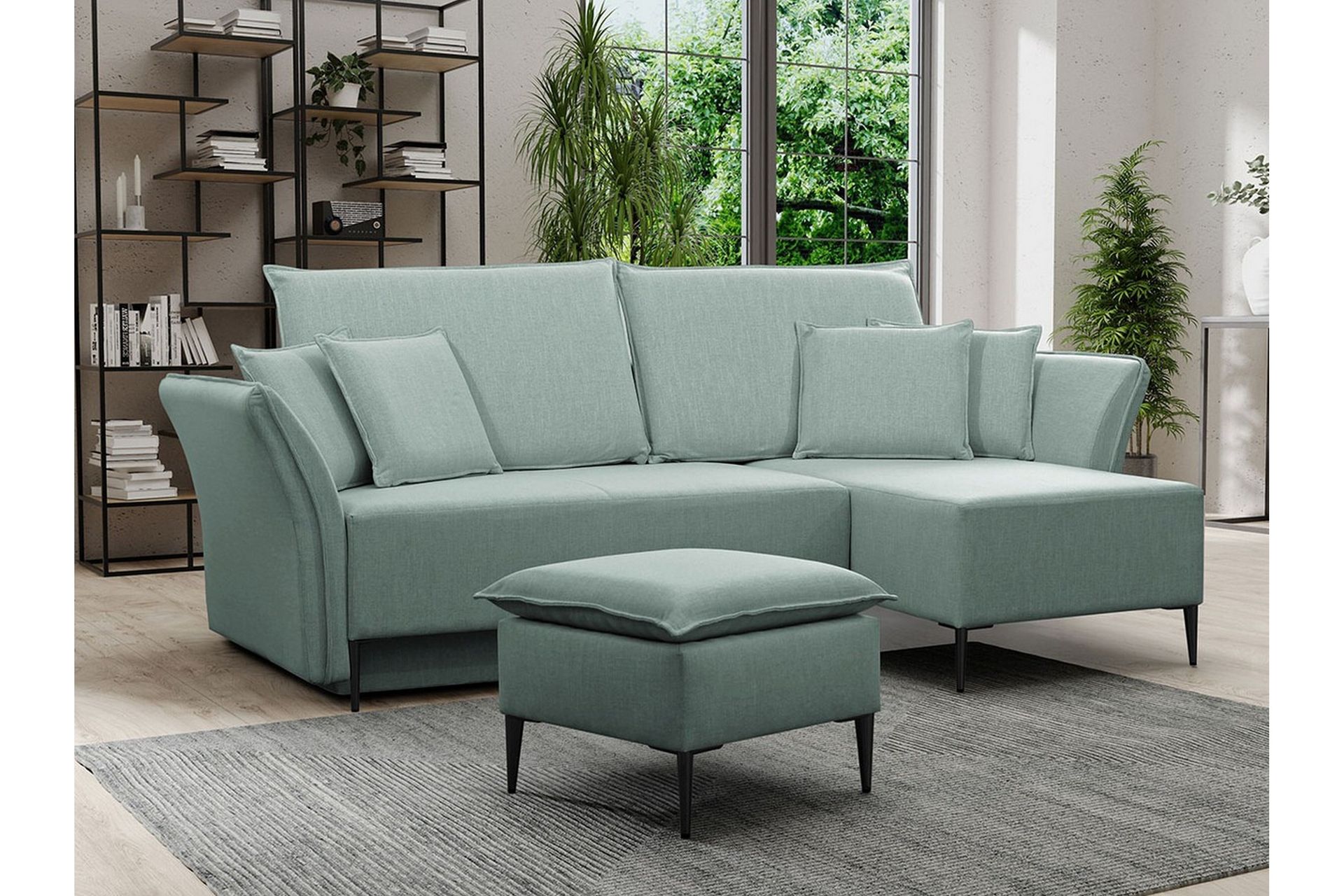 Staffin 3-seters Hjørnesovesofa - Lysegrønn/Grønn/Mynte - Møbler - Sofaer - Sovesofaer