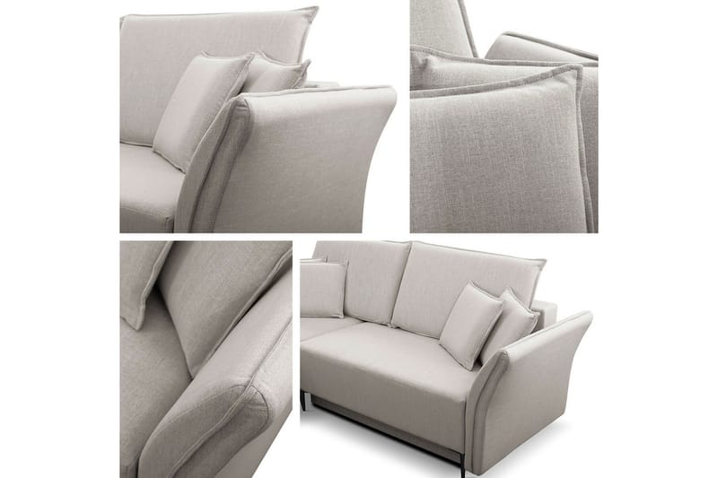 Staffin 3-seters Hjørnesovesofa - Rosa - Møbler - Sofaer - Sovesofaer