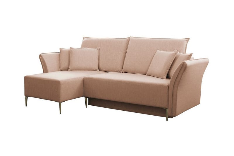 Staffin 3-seters Hjørnesovesofa - Rosa - Møbler - Sofaer - Sovesofaer