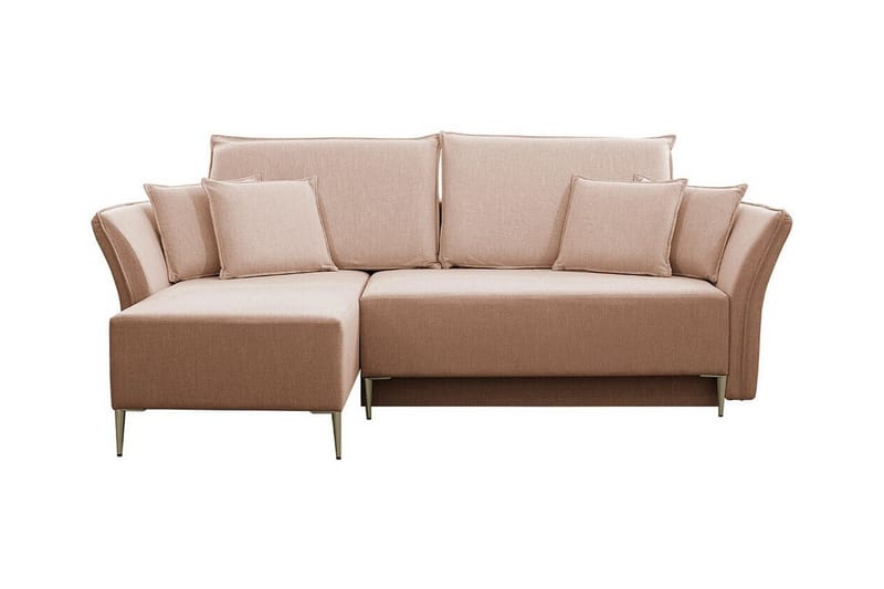 Staffin 3-seters Hjørnesovesofa - Rosa - Møbler - Sofaer - Sovesofaer