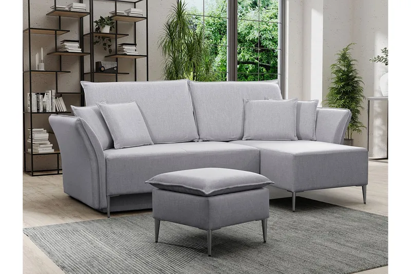 Staffin 3-sits Hörnbäddsoffa Light grey/Dark grey - Møbler - Sofaer - Sovesofaer