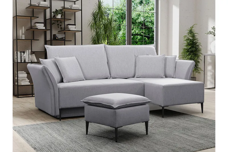 Staffin 3-sits Hörnbäddsoffa Light grey/Dark grey - Møbler - Sofaer - Sovesofaer