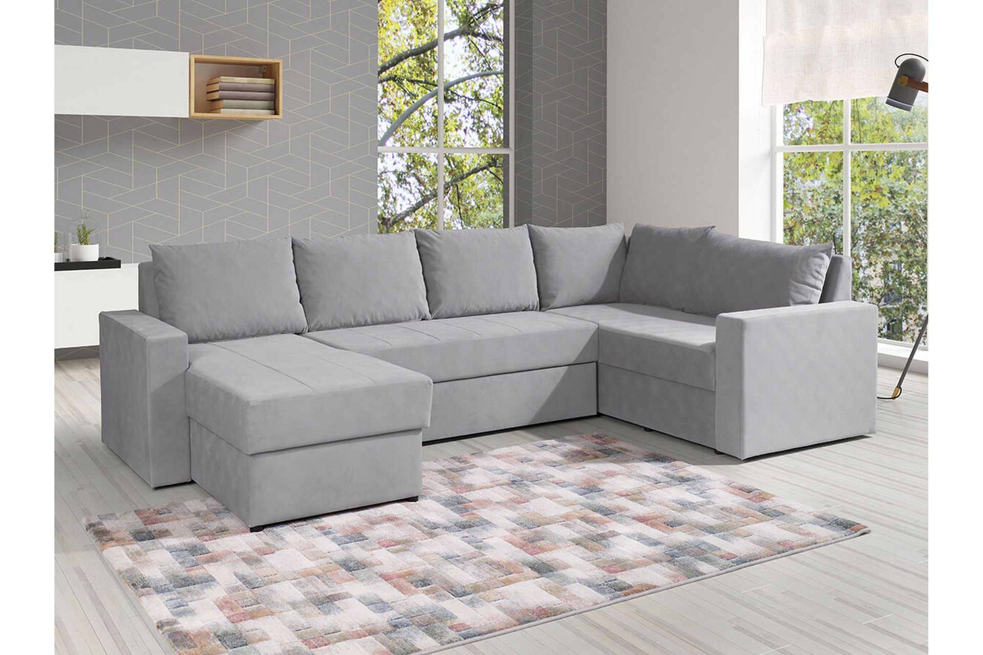 Staffin 4-seters Hjørnesovesofa - Lysegrå - Møbler - Sofaer - Sovesofaer