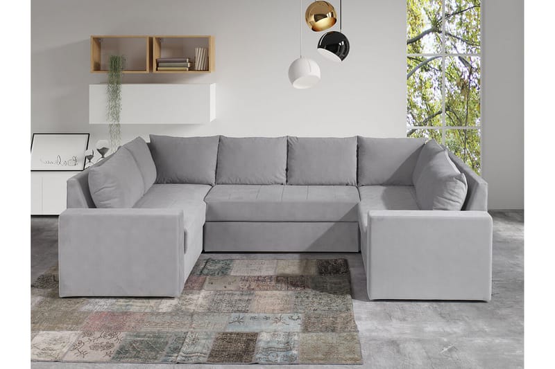 Staffin 4-seters Hjørnesovesofa - Lysegrå/Mørkegrå - Møbler - Sofaer - Sovesofaer