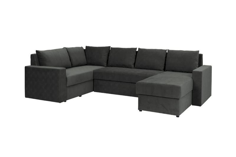 Staffin 4-seters Hjørnesovesofa - Mørkegrå - Møbler - Sofaer - Sovesofaer