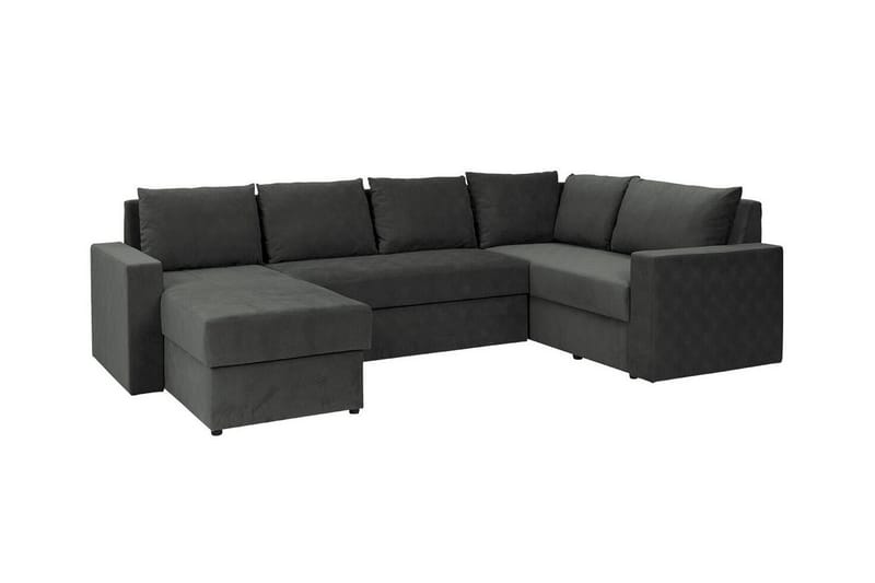 Staffin 4-seters Hjørnesovesofa - Mørkegrå - Møbler - Sofaer - Sovesofaer