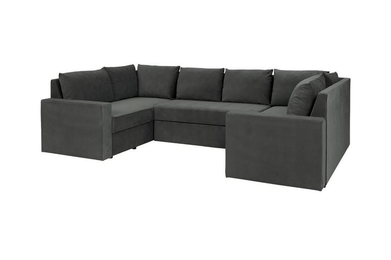 Staffin 4-seters Hjørnesovesofa - Mørkegrå - Møbler - Sofaer - Sovesofaer