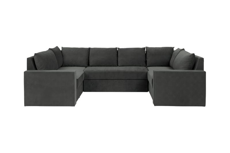 Staffin 4-seters Hjørnesovesofa - Mørkegrå - Møbler - Sofaer - Sovesofaer