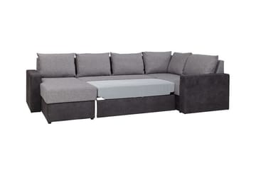 Staffin 4-seters Hjørnesovesofa - Mørkegrå/Lysegrå - Møbler - Sofaer - Sovesofaer