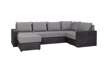Staffin 4-seters Hjørnesovesofa - Mørkegrå/Lysegrå - Møbler - Sofaer - Sovesofaer