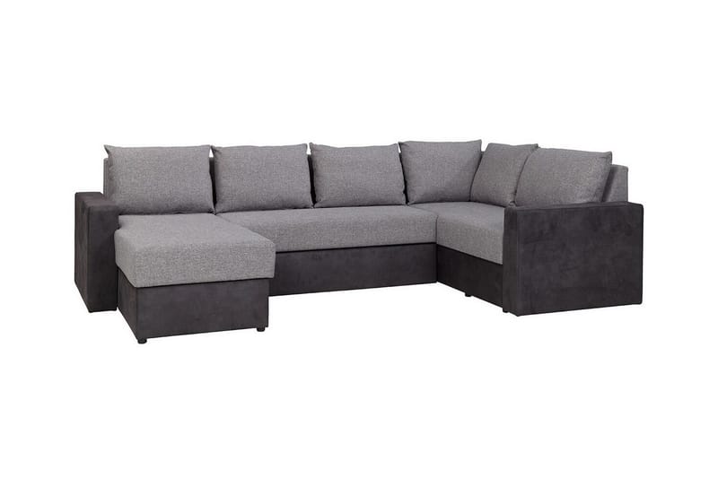 Staffin 4-seters Hjørnesovesofa - Mørkegrå/Lysegrå - Møbler - Sofaer - Sovesofaer