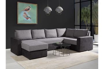Staffin 4-seters Hjørnesovesofa - Mørkegrå/Lysegrå - Møbler - Sofaer - Sovesofaer