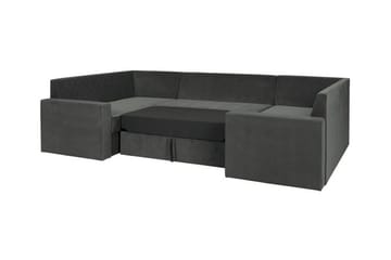 Staffin 4-seters U-formet Hjørnesovesofa 140x276 cm med Oppbevaring i Stoff - Grå - Møbler - Sofaer - Sovesofaer
