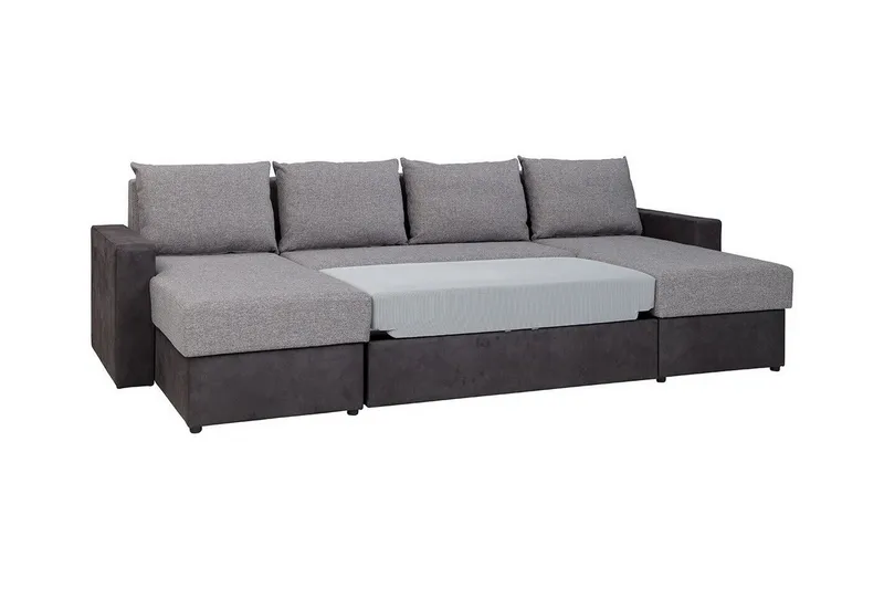 Staffin 4-sits Hörnbäddsoffa Dark grey - Møbler - Sofaer - Sovesofaer