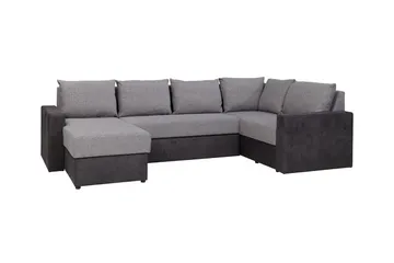 Staffin 4-sits Hörnbäddsoffa Dark grey/Light grey - Møbler - Sofaer - Sovesofaer