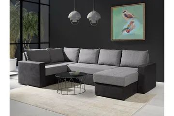 Staffin 4-sits Hörnbäddsoffa Ljusgrå - Møbler - Sofaer - Sovesofaer