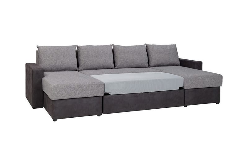Staffin 4-sits Hörnbäddsoffa NO_BRAND Dark grey - Møbler - Sofaer - Sovesofaer