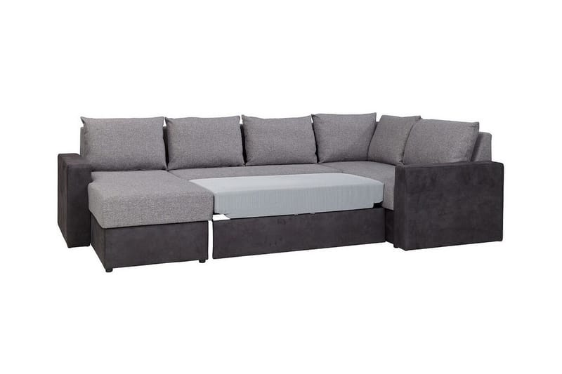 Staffin 4-sits Hörnbäddsoffa NO_BRAND Dark grey - Møbler - Sofaer - Sovesofaer