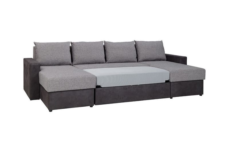 Staffin 4-sits Hörnbäddsoffa NO_BRAND Light grey/Dark grey - Møbler - Sofaer - Sovesofaer
