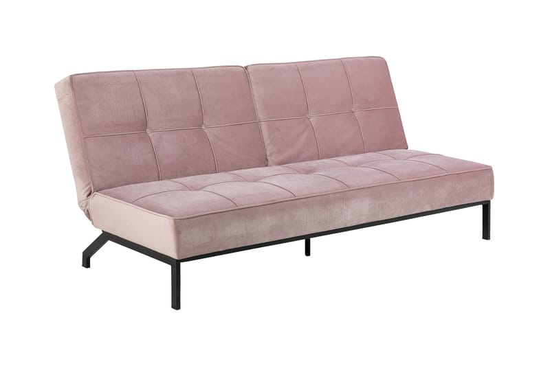 Stefan Sovesofa Fløyel - Rosa - Møbler - Sofaer - Sovesofaer