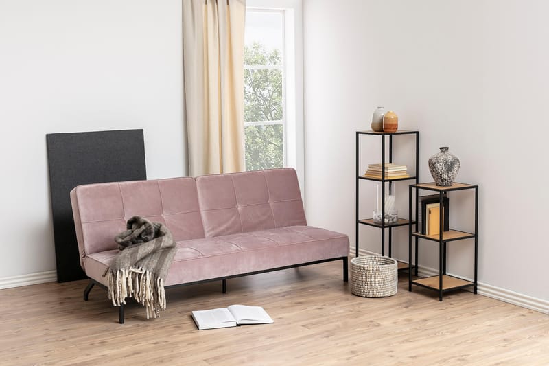 Stefan Sovesofa Fløyel - Rosa - Møbler - Sofaer - Sovesofaer