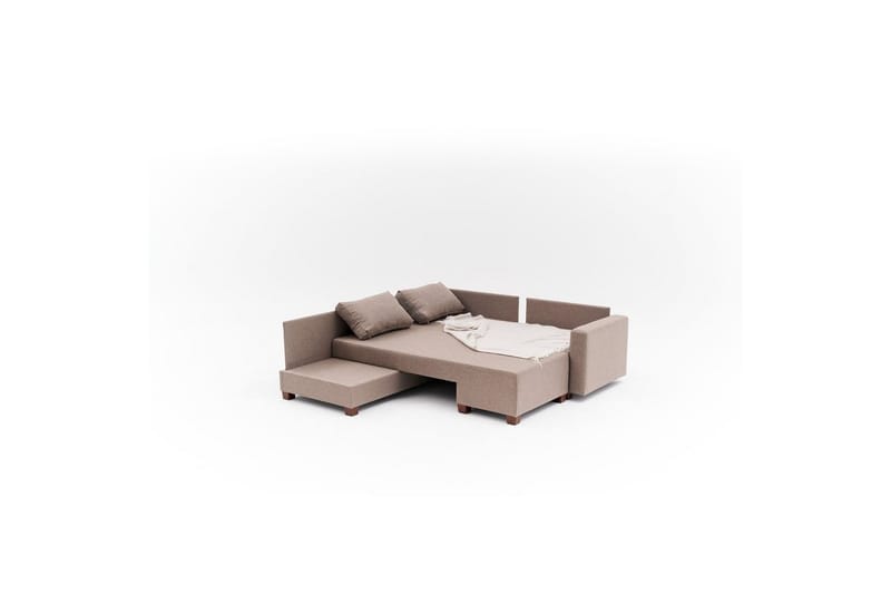 Sufian Hjørne sovesofa 4 seter - Brun - Møbler - Sofaer - Sovesofaer