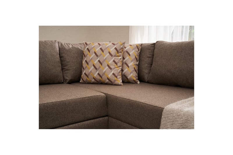 Sufian Hjørne sovesofa 4 seter - Brun - Møbler - Sofaer - Sovesofaer