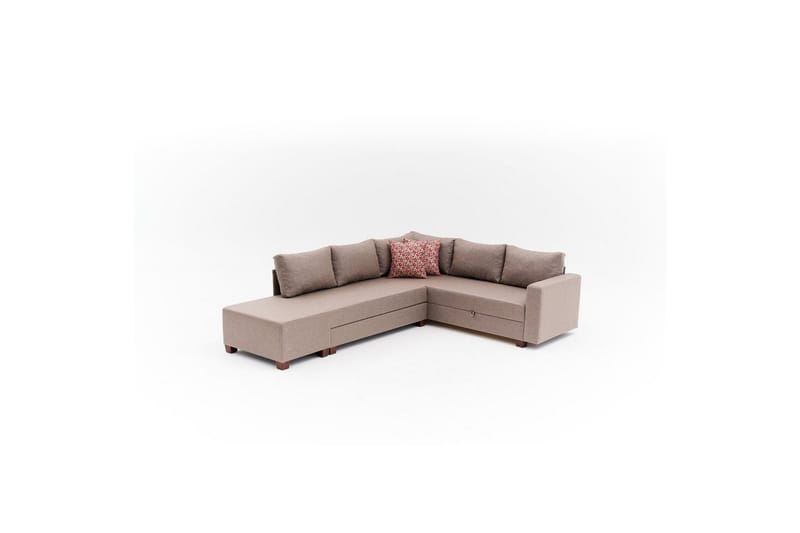 Sufian Hjørne sovesofa 4 seter - Brun - Møbler - Sofaer - Sovesofaer