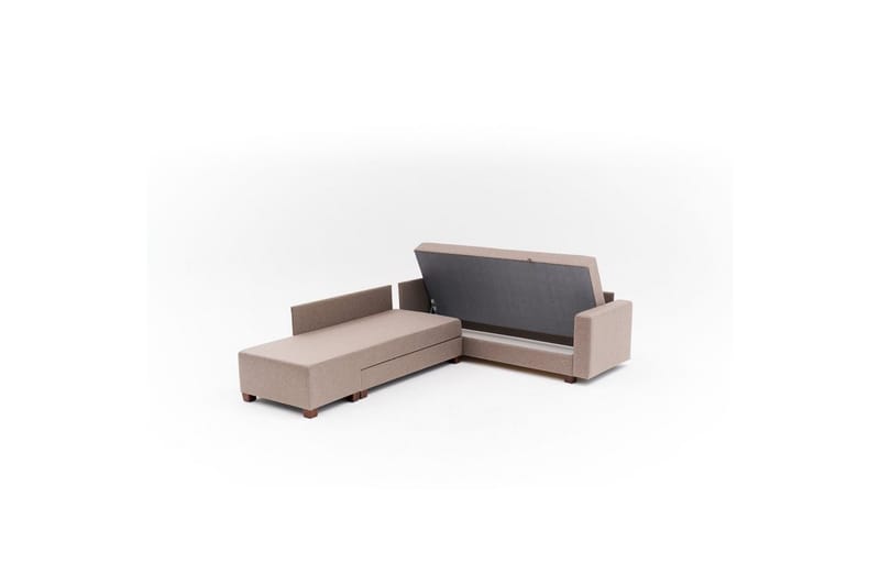 Sufian Hjørne sovesofa 4 seter - Brun - Møbler - Sofaer - Sovesofaer