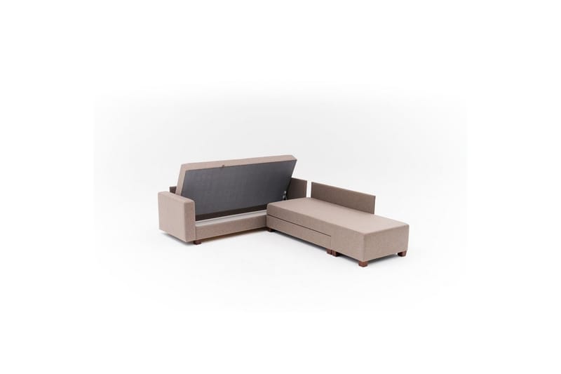 Sufian Hjørne sovesofa 4 seter - Brun - Møbler - Sofaer - Sovesofaer