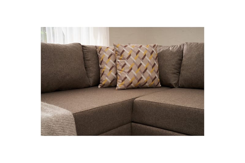 Sufian Hjørne sovesofa 4 seter - Brun - Møbler - Sofaer - Sovesofaer