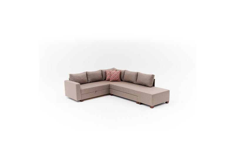 Sufian Hjørne sovesofa 4 seter - Brun - Møbler - Sofaer - Sovesofaer