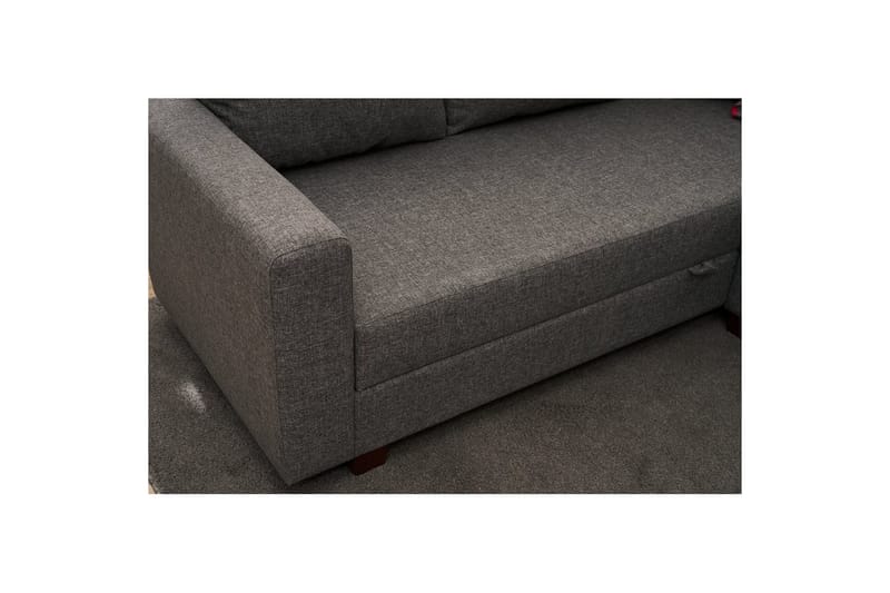 Sufian Hjørne sovesofa 4 seter - Mørkegrå - Møbler - Sofaer - Sovesofaer