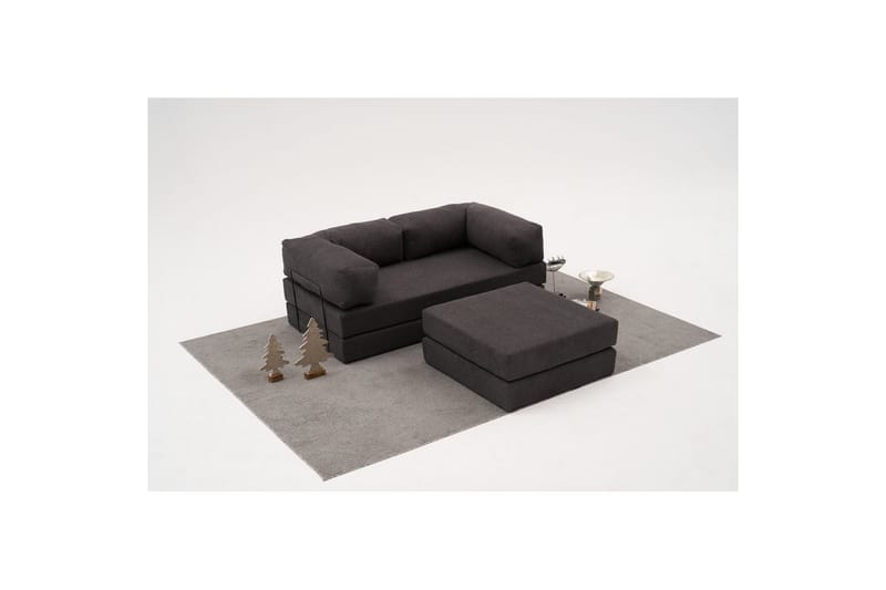 Sufian hjørnesovesofa med Divan 2-seter - Antrasitt - Møbler - Sofaer - Sovesofaer