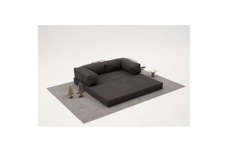 Sufian hjørnesovesofa med Divan 2-seter - Antrasitt - Møbler - Sofaer - Sovesofaer