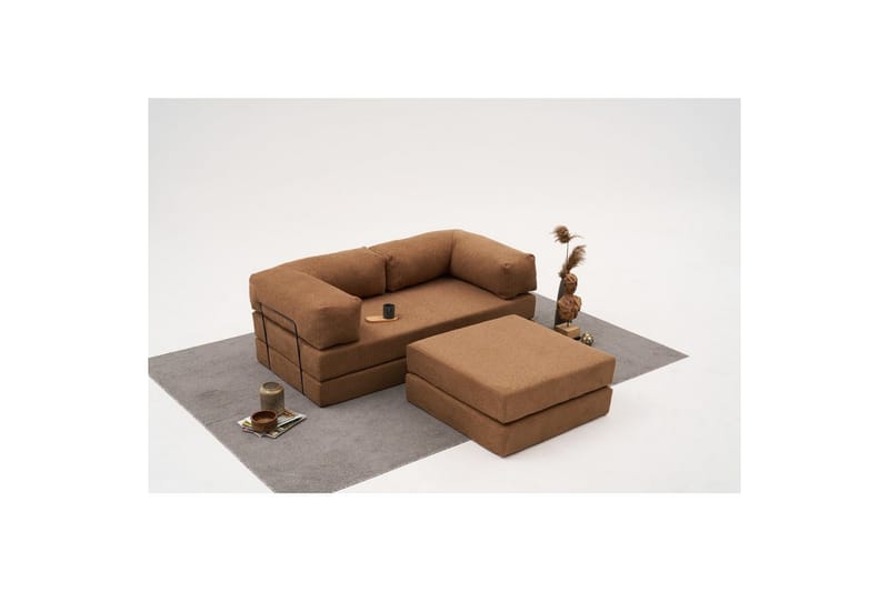 Sufian hjørnesovesofa med Divan 2-seter - Brun - Møbler - Sofaer - Sovesofaer