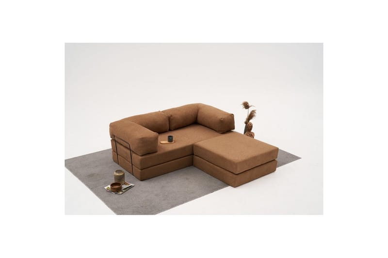 Sufian hjørnesovesofa med Divan 2-seter - Brun - Møbler - Sofaer - Sovesofaer