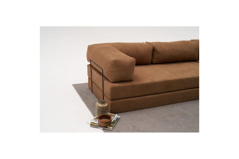 Sufian hjørnesovesofa med Divan 2-seter - Brun - Møbler - Sofaer - Sovesofaer