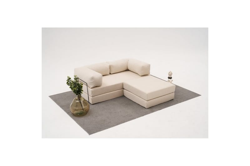 Sufian hjørnesovesofa med Divan 2-seter - Cremehvit - Møbler - Sofaer - Sovesofaer