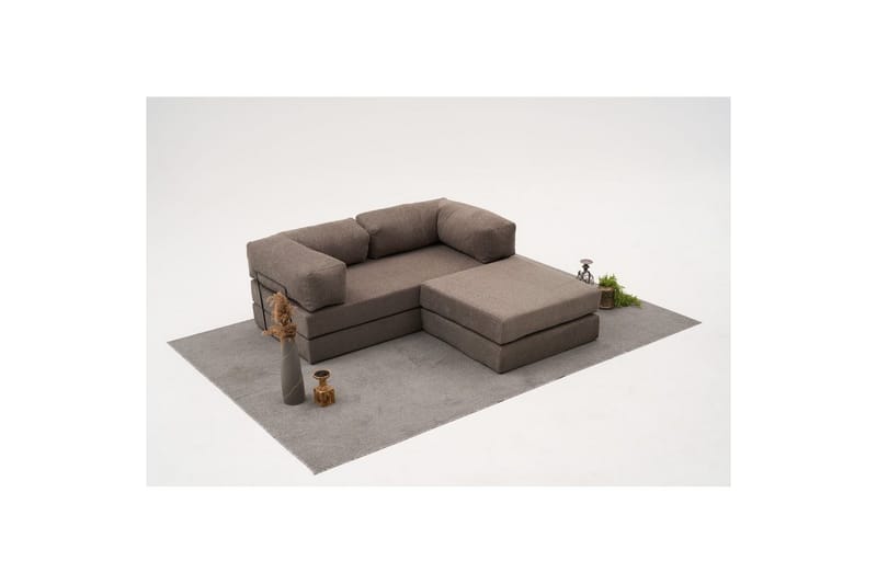 Sufian hjørnesovesofa med Divan 2-seter - Grå - Møbler - Sofaer - Sovesofaer