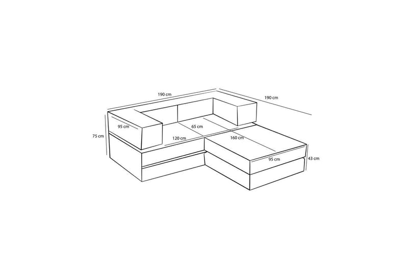Sufian hjørnesovesofa med Divan 2-seter - Grön - Møbler - Sofaer - Sovesofaer