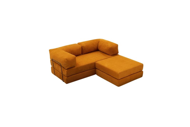 Sufian hjørnesovesofa med Divan 2-seter - Oransje - Møbler - Sofaer - Sovesofaer