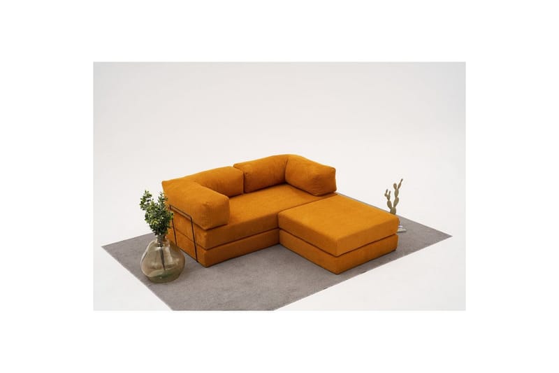 Sufian hjørnesovesofa med Divan 2-seter - Oransje - Møbler - Sofaer - Sovesofaer