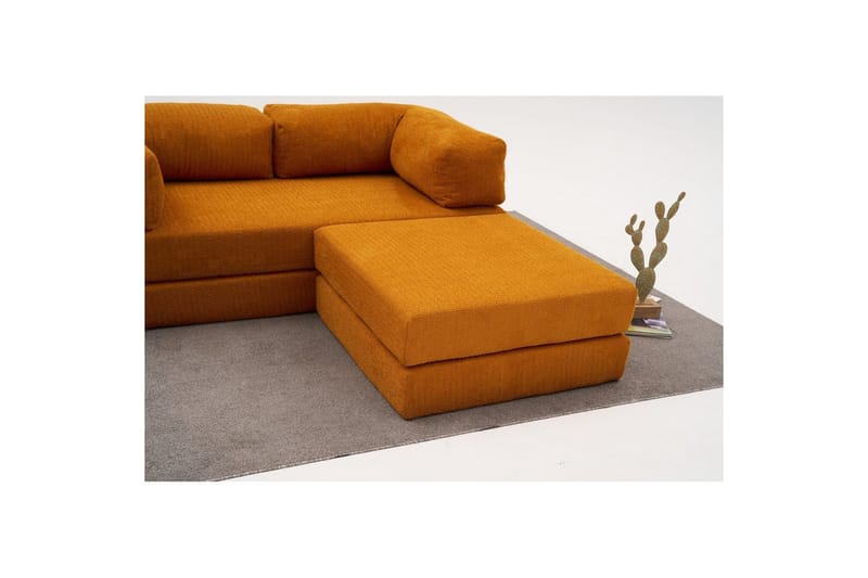 Sufian hjørnesovesofa med Divan 2-seter - Oransje - Møbler - Sofaer - Sovesofaer