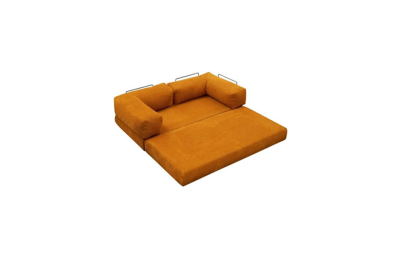 Sufian hjørnesovesofa med Divan 2-seter - Oransje - Møbler - Sofaer - Sovesofaer