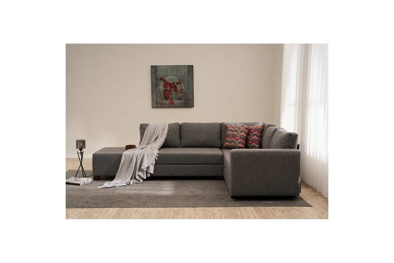 Sufian Soffa med Sjeselong 4-sits - Grafittgrå - Møbler - Sofaer - Sovesofaer